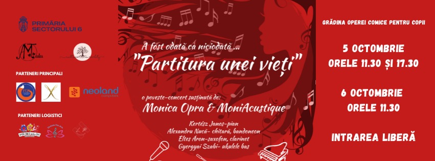 Spectacolul muzical „Partitura unei vieți”, prezentat de AMTeatru la Opera Comică pentru Copii, pe 5 și 6 octombrie